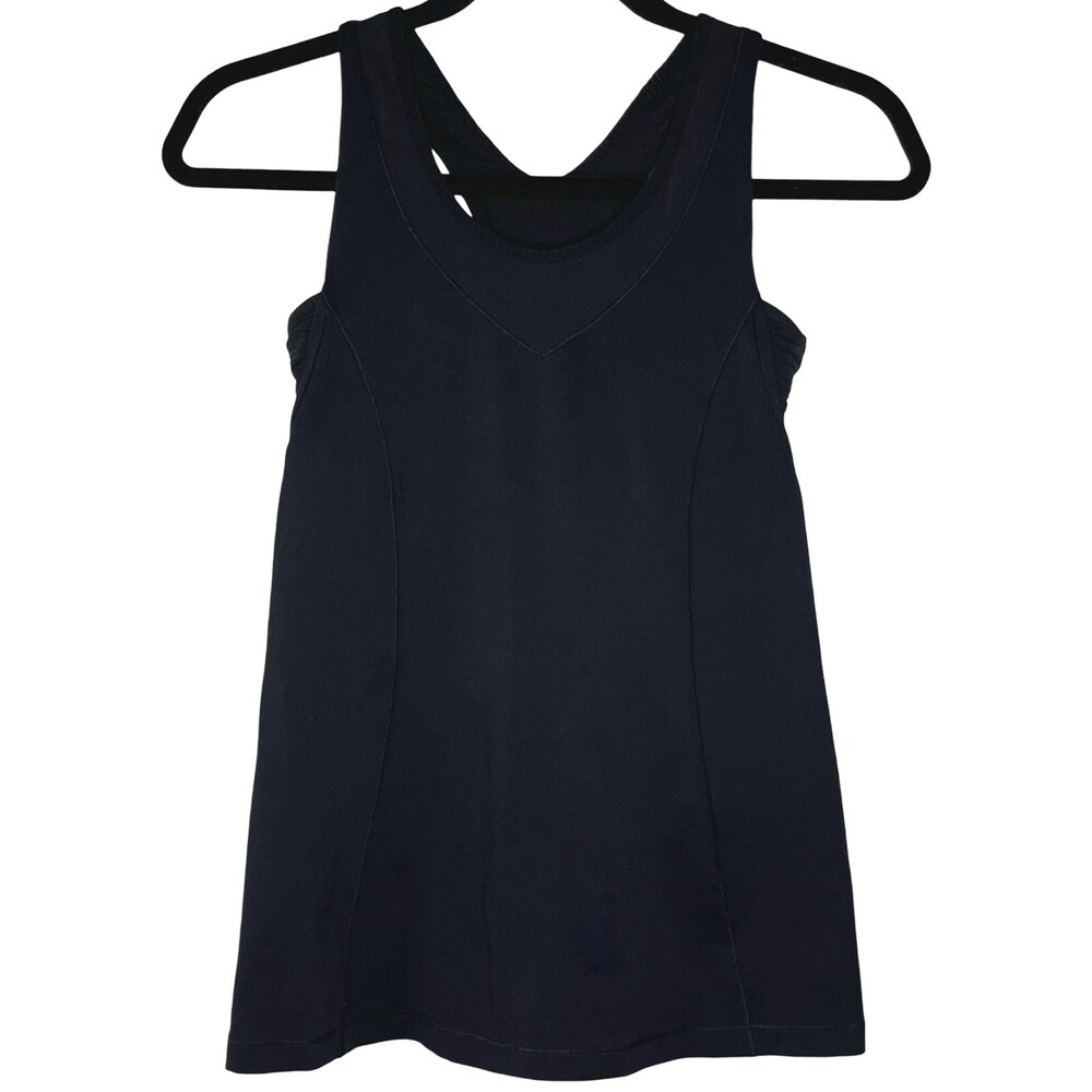 Lululemon Turbo Tank Women 4 Black Luxtreme Racer Back Built In Bra Yoga Workout
